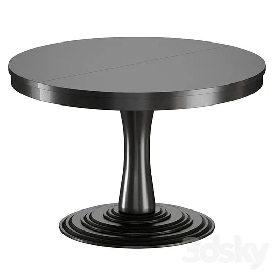 "Aniston Black 45 ""Round Extension Dining Table (Crate and Barrel)" 3DSMAX Model
