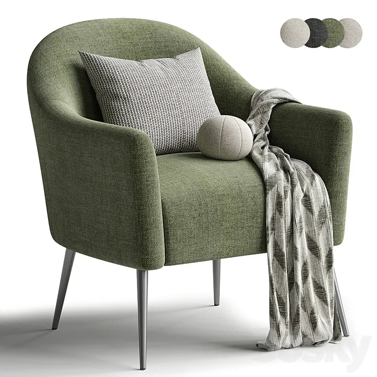 Annabelle Upholstered Armchair 3DSMAX Model
