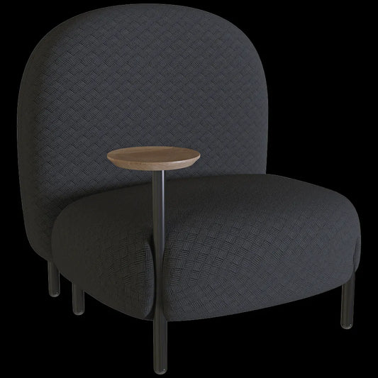 Annud - Lounge chair Balloon with integrated side table 3ds Max
