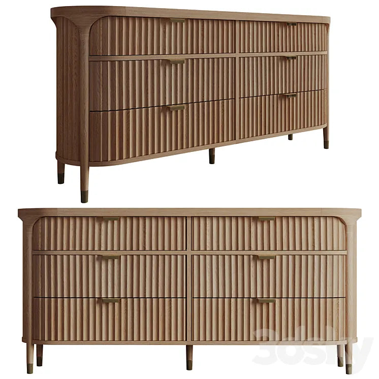Anthropologie Isla Six-Drawer Dresser 3DSMAX Model
