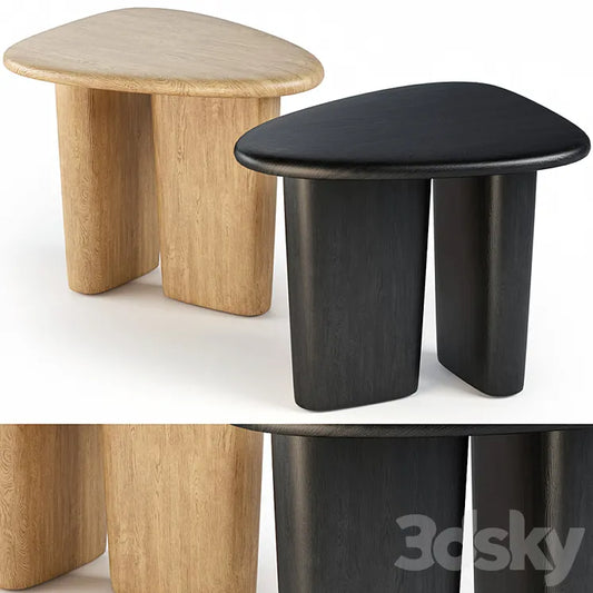 ANTHROPOLOGIE Kalle Sculptural Oak Side Table 3DSMAX Model