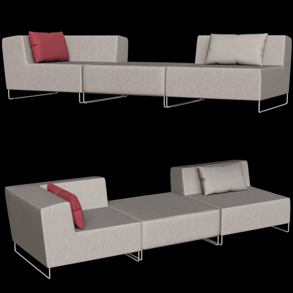 April furniture - Sofa Set loopy 3ds Max