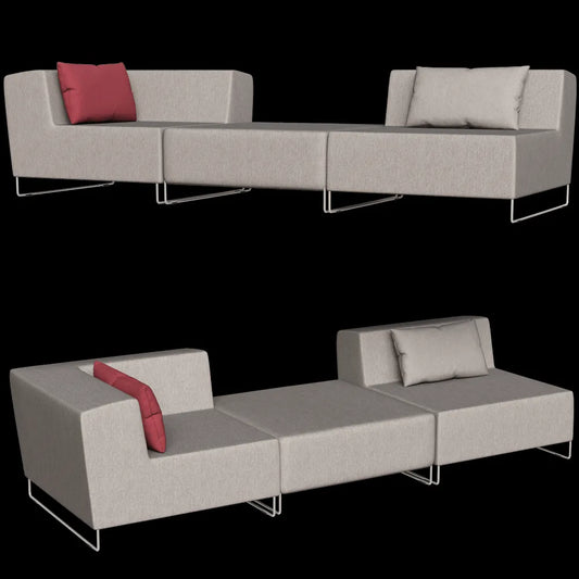 April furniture - Sofa Set loopy 3ds Max