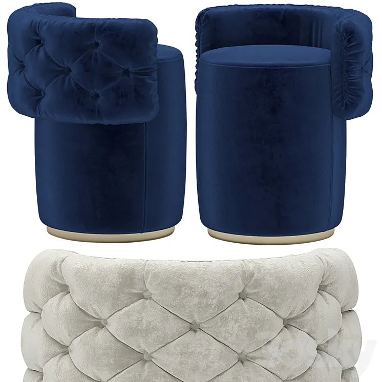 armchair FENDI casa POLTRONA EFEA MEDIUM CAPITONNE 3DSMAX Model