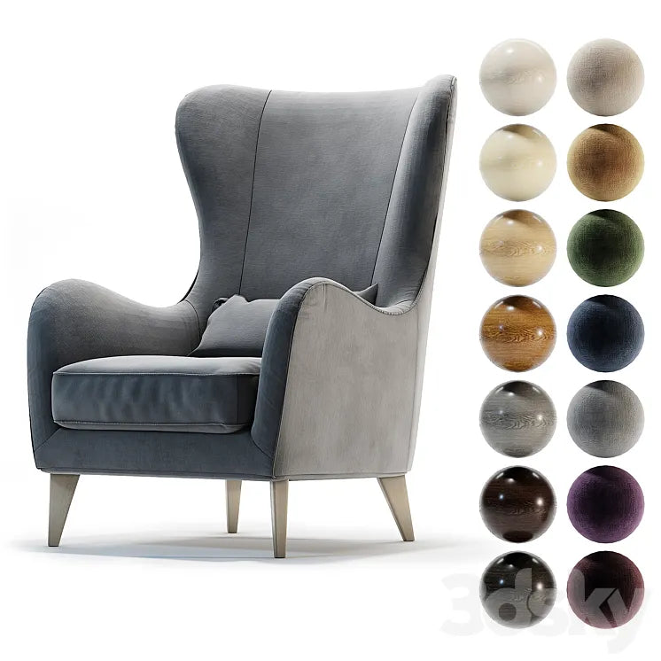 Armchair Greta 3DSMAX Model