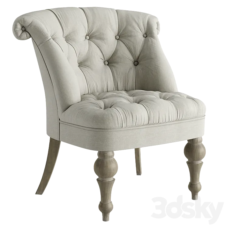 Armchair La Redoute with padding Adélia 3DSMAX Model
