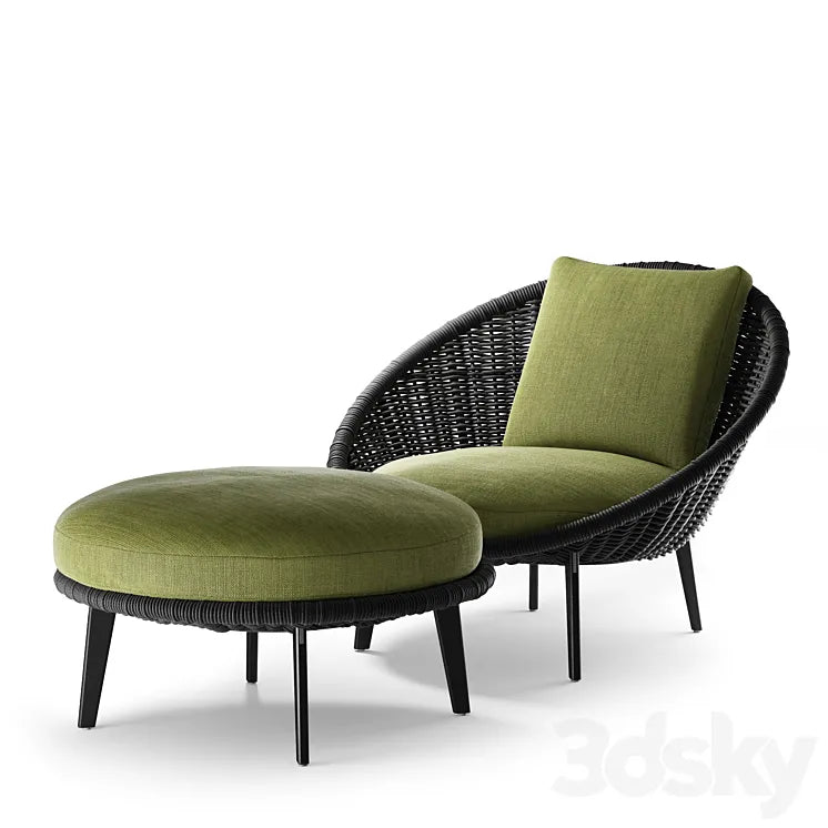 armchair Lido Cord Outdoor (Minotti) 3DSMAX Model