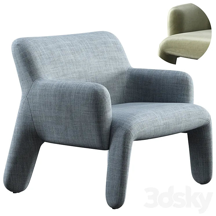 Armchair molteni & c glove up 3DSMAX Model