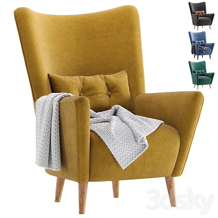 Armchair Nosta Yellow Divan.ru/Кресло Носта Диван.ру 3DSMAX Model