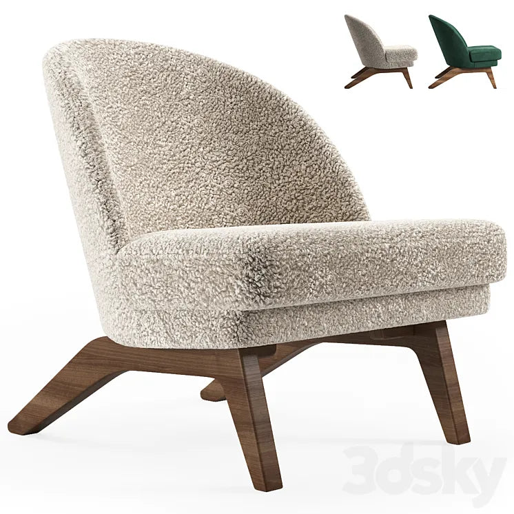 Armchair Pyle Cozy White 3DSMAX Model