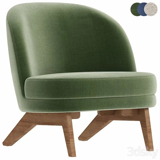 Armchair Pyle Cozy White 3dsMax Model