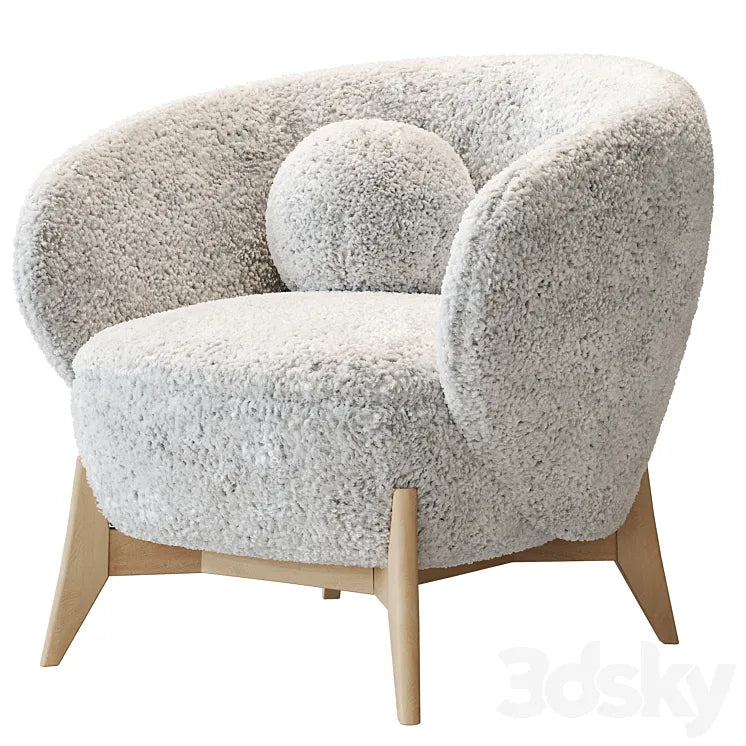 Armchair Tilar Cozy White 3DSMAX Model