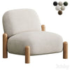 Armchair with chenille upholstery Boldi 3dsMax Model