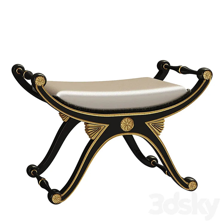 Art deco bench 3DSMAX Model