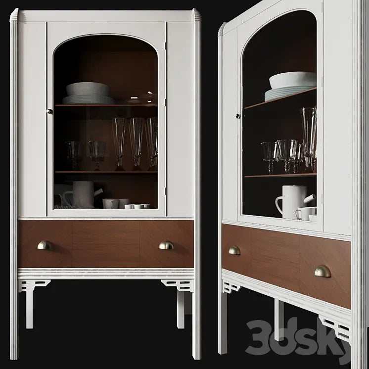 Art Deco China Hutch 3DSMAX Model