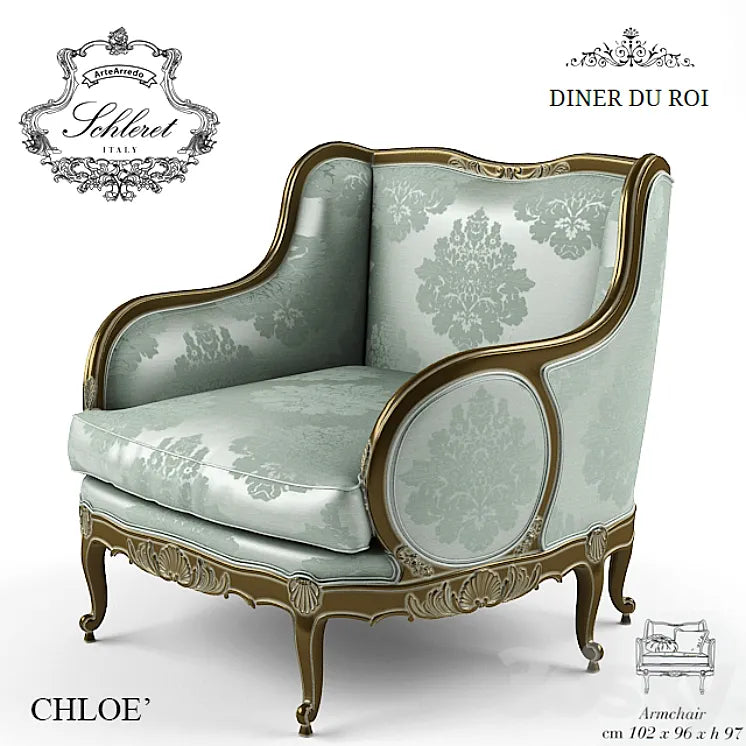 ARTEARREDO Diner du Roi CHLOE armchaig 3DSMAX Model