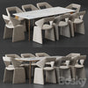 Artifort Suit chair Harper Brass table 3DSMAX Model