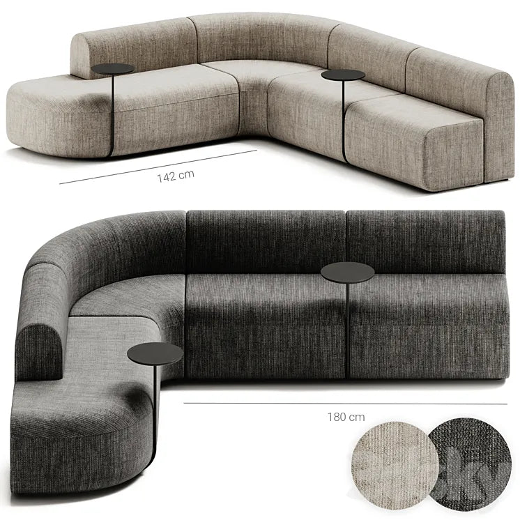 ARTIKO Sectional modular fabric sofa AT 16 by MDD 3DSMAX Model