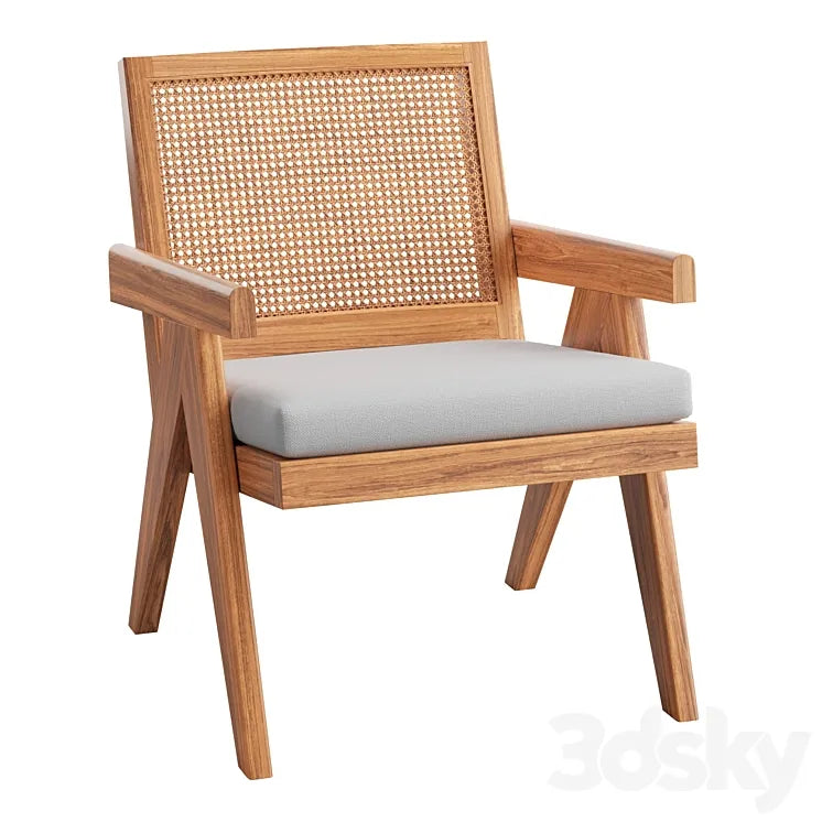 Ashton Caned Teak Accent Chair 3DSMAX Model
