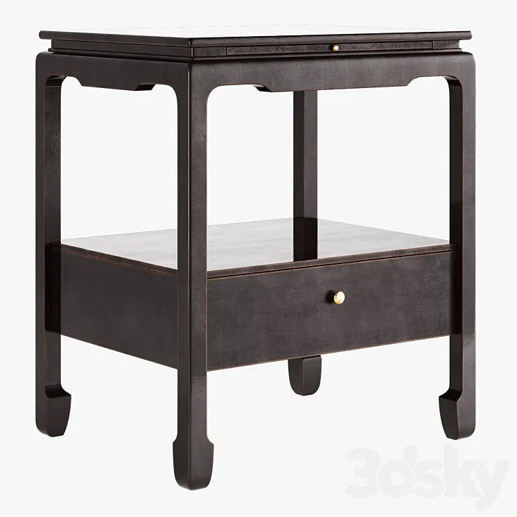 Asian side table 001 3DSMAX Model