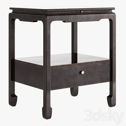 Asian side table 001 3DSMAX Model