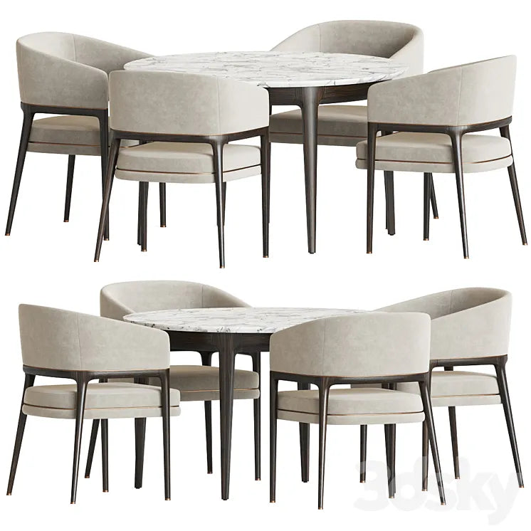 Aster Chair Play Table Dining Set 3DSMAX Model