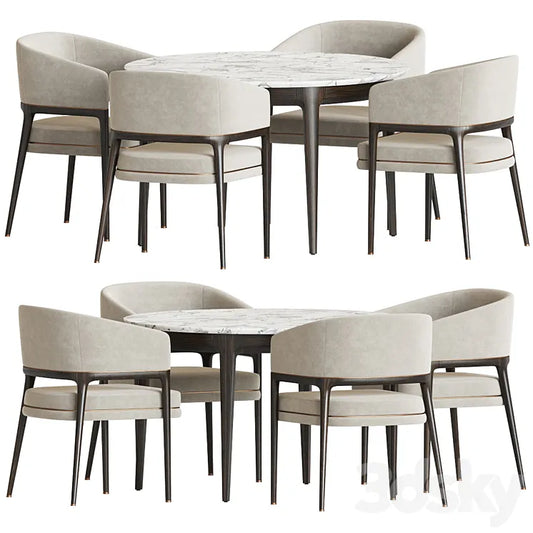 Aster Chair Play Table Dining Set 3DSMAX Model