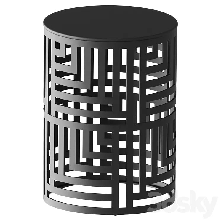 Athes Black Metal Cutout Side Table Coffee Table Coffee Table Coffee Table 3DSMAX Model