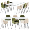 Atlantis Table by Glas Italia and Leda Chair With Armrests by Miniforms 3DSMAX Model