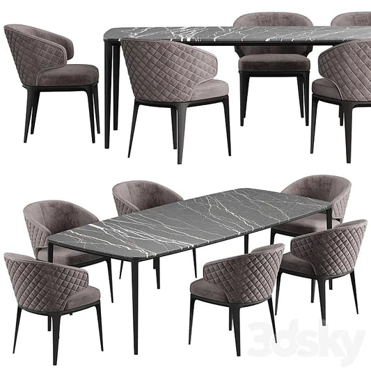ATOM Chair Poliform HENRY Table 3DSMAX Model
