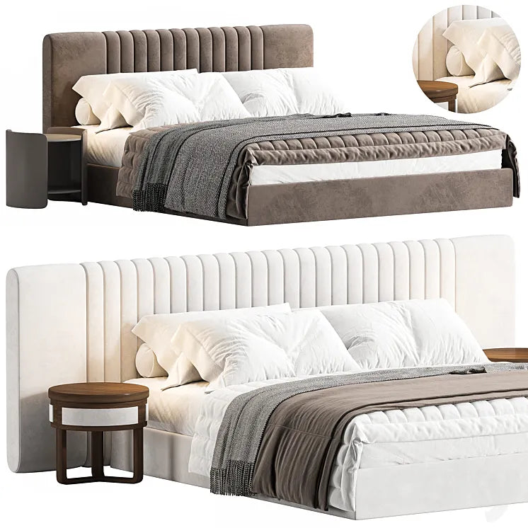 Audraya Upholstered Bed 3DSMAX Model