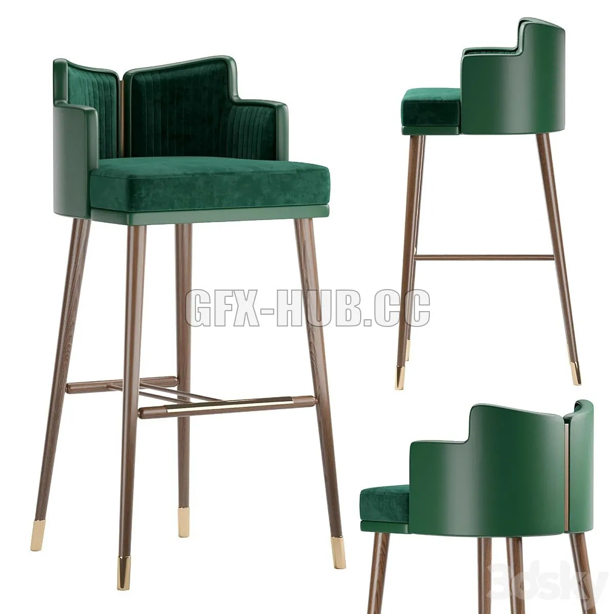 Bar chair ERVIN 3dsMax Model