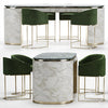 bar stools with oval table 3DSMAX Model