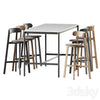 Base Table High Muuto and Roda Bar Stool by Branca Lisboa 3DSMAX Model