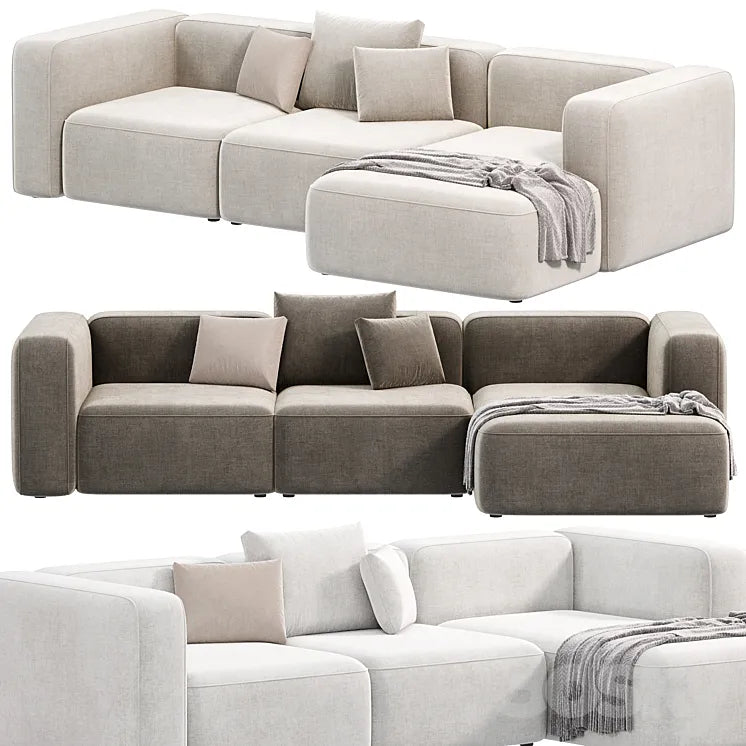 BASECAMP CHAISELOUNGE left Modular Sofa by makenordic 3DSMAX Model