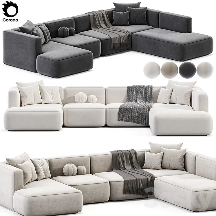 BASECAMP FAMILY Sofa By Makenordic 3DSMAX Model