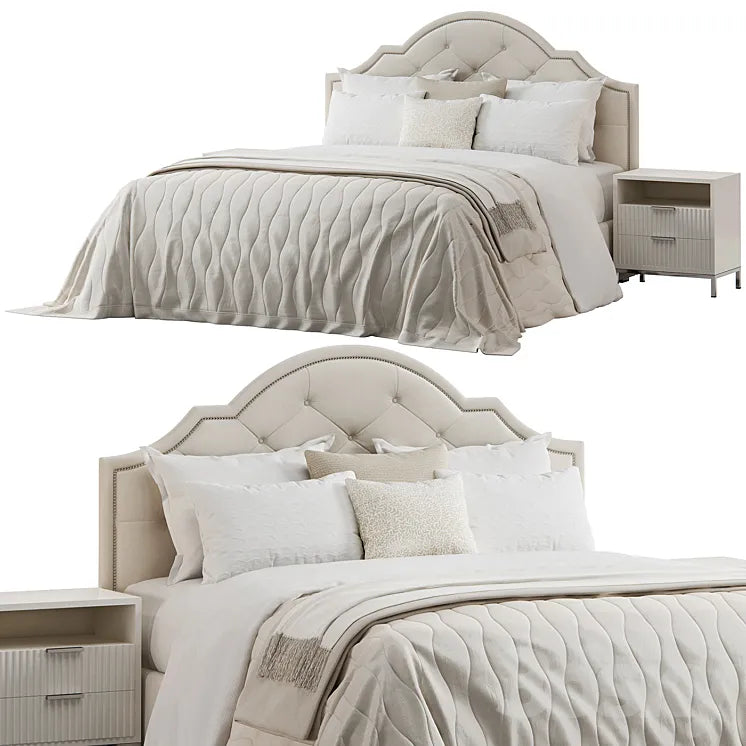 Bassett Bonnet Qween Headboard Bed 3DSMAX Model