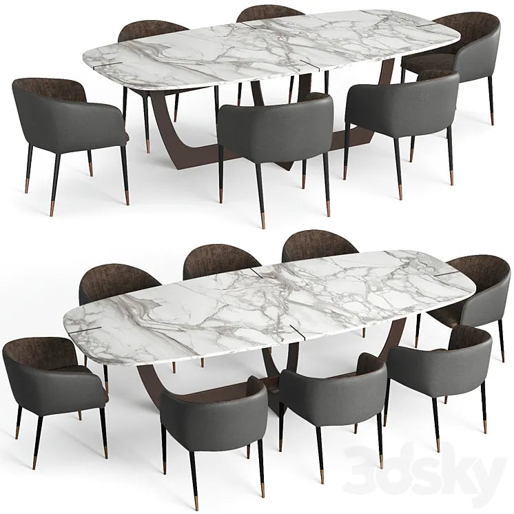 Baxter Romeo Table and Sunpan Asher chair 3DSMAX Model