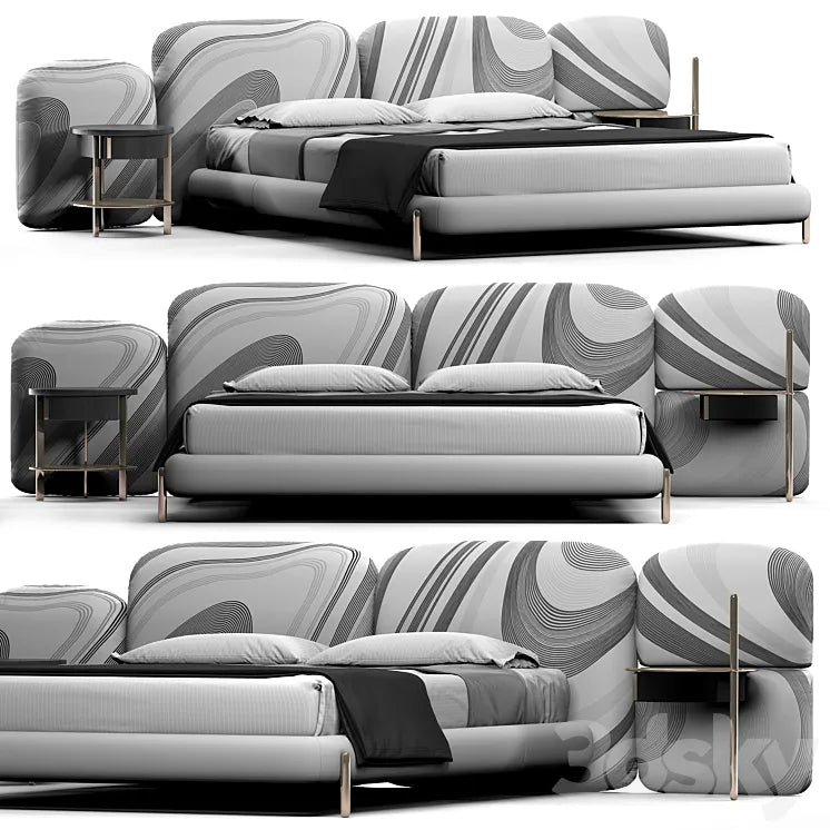 BAXTER STONE BED 3DSMAX Model