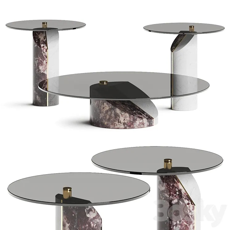 Baxter Ziggy Coffee & Side Tables 3DSMAX Model