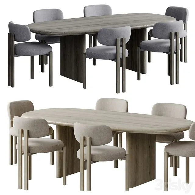 Bay Chair and Sakurai Dining Table 3dsMax Model