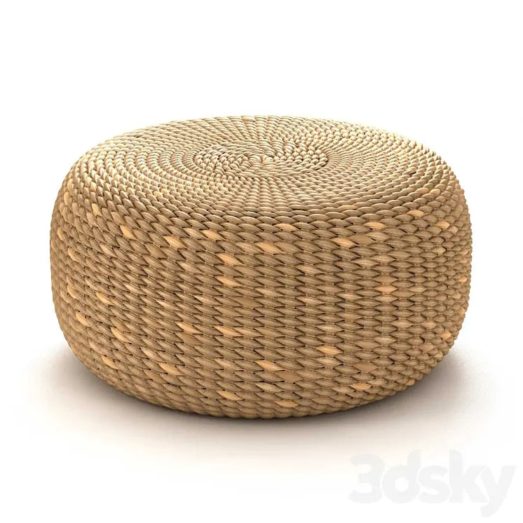 Bazar Bizar WATERHYACINTH Pouf Round natural fiber pouf 3DSMAX Model