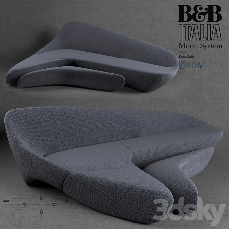 B&B Italia Moon system - by Zaha Hadid 3DSMAX Model