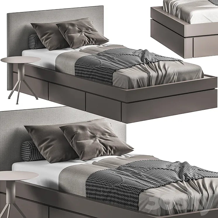 Bed032-Single Bed 3DSMAX Model