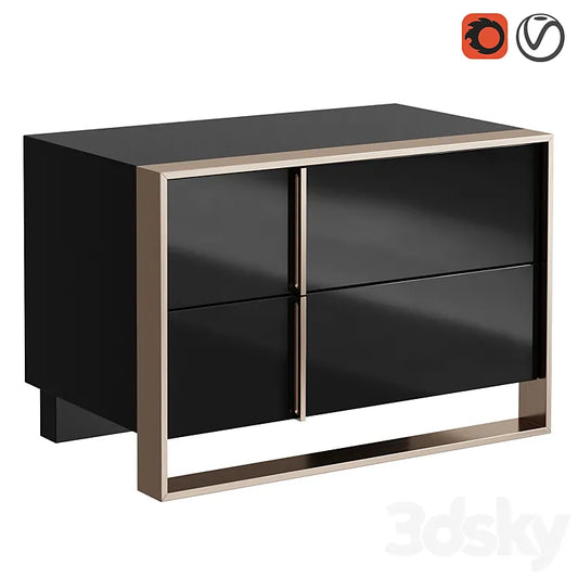 Bedside table VIG Nova Domus Cartier Nightstand Modern 3DSMAX Model