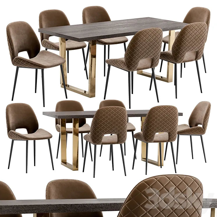 Beekman Dining Chair and Osaka Table 3DSMAX Model