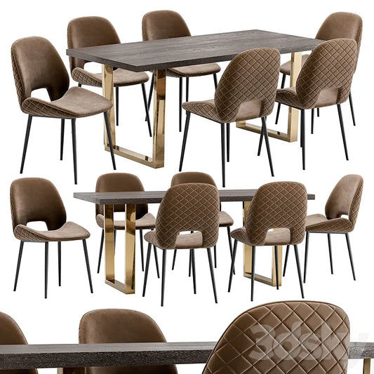 Beekman Dining Chair and Osaka Table 3DSMAX Model