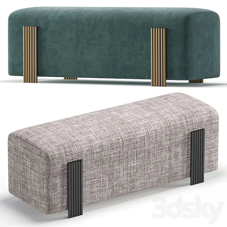 Bench Carrollin by Cazarina Interiors 3 Colors Version/банкетка Кэрроллин 3DSMAX Model