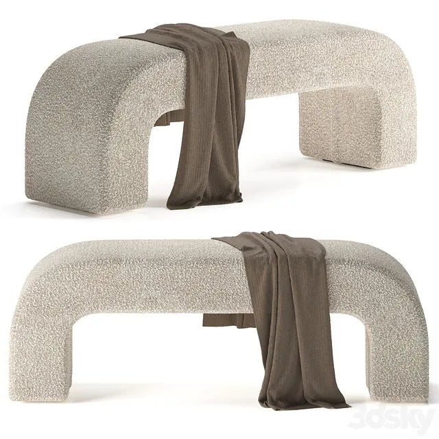 Bernard Boucle Bench Seat 3dsMax Model