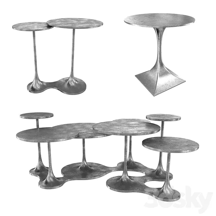 Bernhardt Randolph End Table Circlet Cocktail Table 3d model model 3DSMAX Model